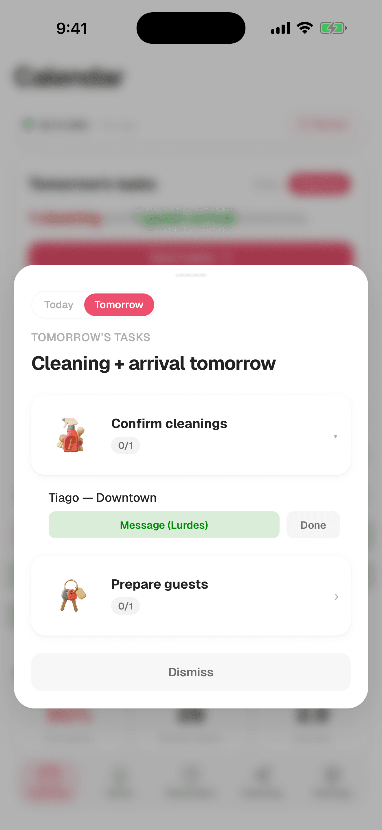 Today's tasks in one place