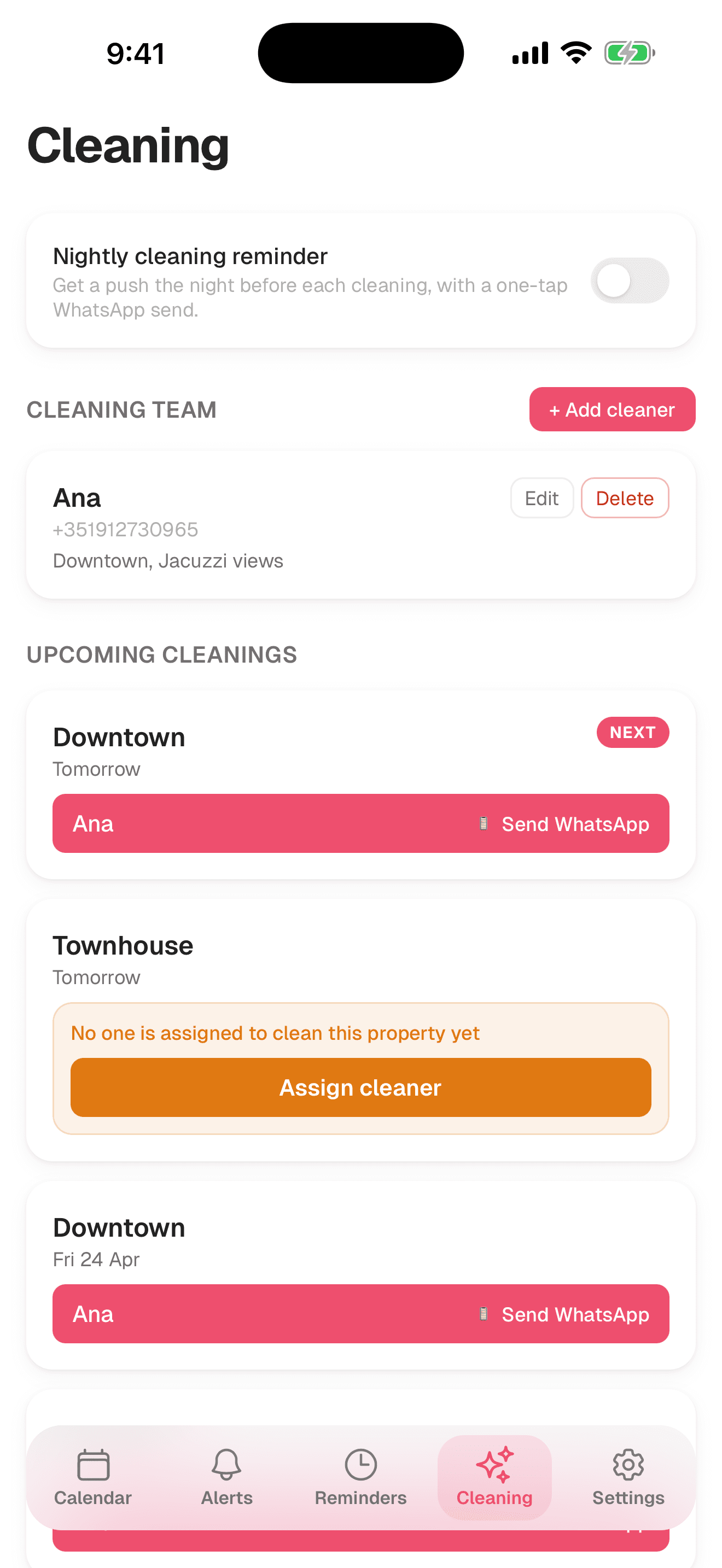 Cleaner coordination